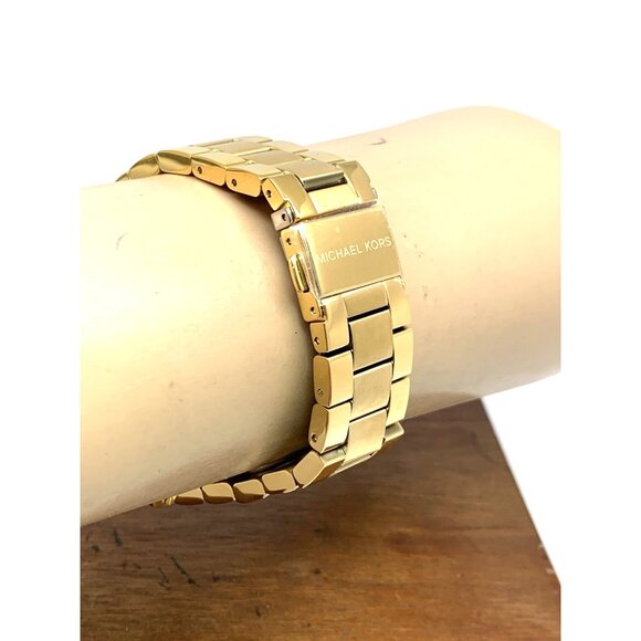 Michael Kors Women's Watch MK6356 Ritz Gemmed Quartz 37mm Gold Stainless Steel - Picture 10 of 14